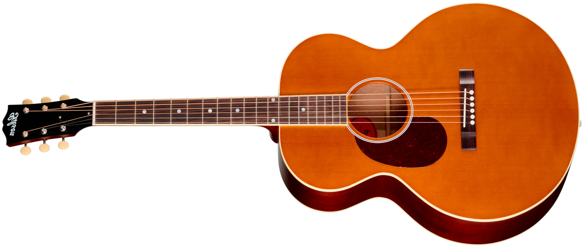 Gibson J185 Century 12-fret Lh Jumbo Shsc Gaucher Epicea Acajou Rw - Vintage Amber Satin - Folk guitar - Main picture