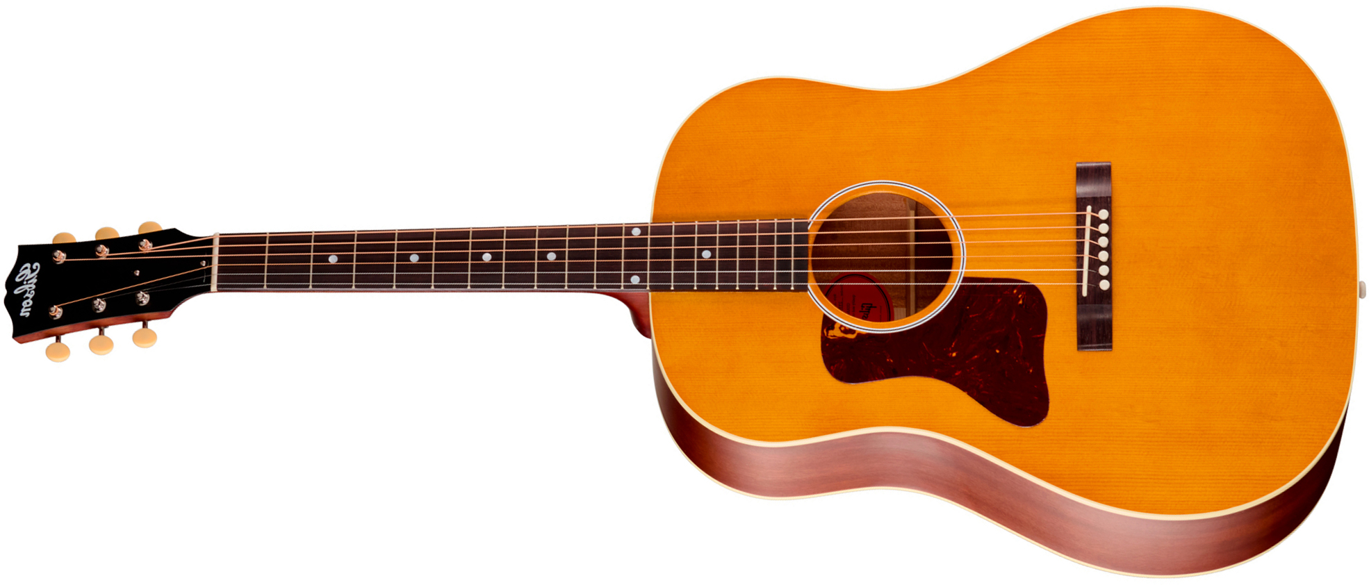Gibson J45 Century 12-fret Lh Dreadnought Shsc Gaucher Epicea Acajou Rw - Vintage Amber Satin - Folk guitar - Main picture