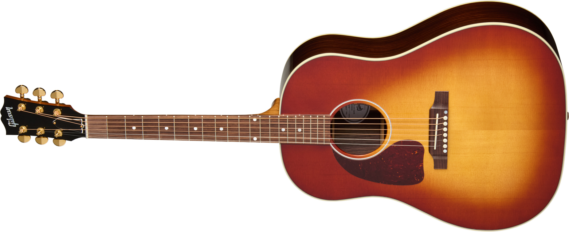 Gibson J45 Standard Rosewood Lh (baggs Hifi Dna) Dreadnought Gaucher Epicea Palissandre Rw - Rosewood Burst - Folk guitar - Main picture