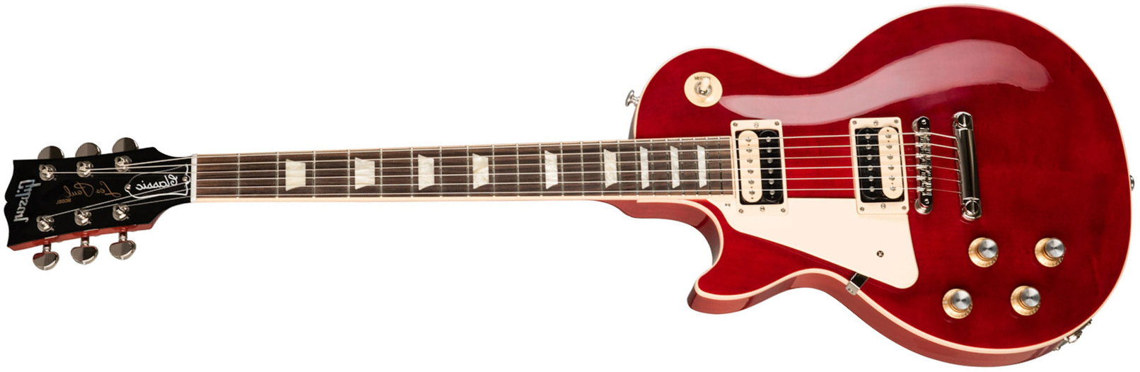 Gibson Les Paul Classic Lh Modern Gaucher 2h Ht Rw - Trans Cherry - Left-handed electric guitar - Main picture