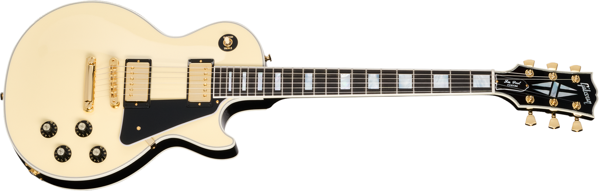 Gibson Les Paul Custom 70s 2h Ht Eb - Buttercream Top - Single cut electric guitar - Main picture