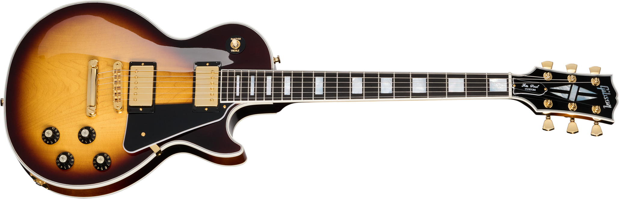 Gibson Les Paul Custom 70s 2h Ht Eb - Tobacco Burst - Single cut electric guitar - Main picture