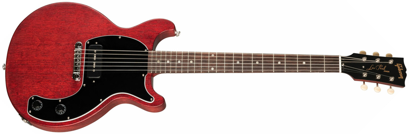 Gibson Les Paul Junior Tribute Dc Modern P90 - Worn Cherry - Double cut electric guitar - Main picture