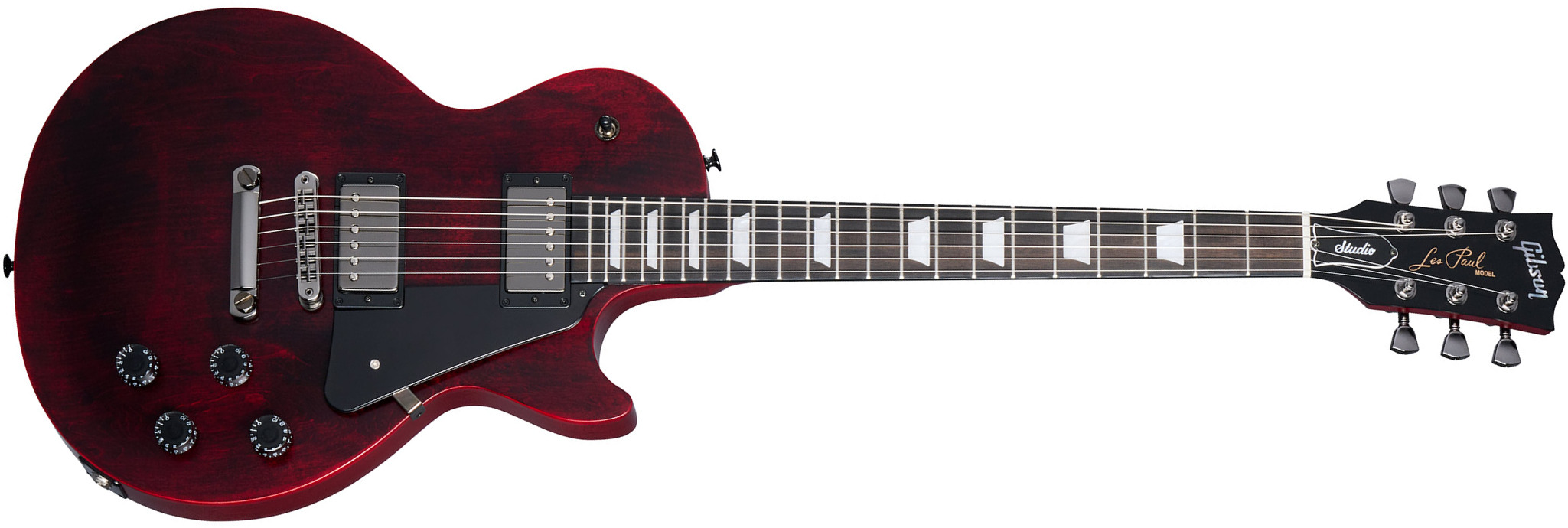 Gibson Les Paul Modern Studio Usa 2h Ht Eb - Wine Red Satin - Single cut electric guitar - Main picture