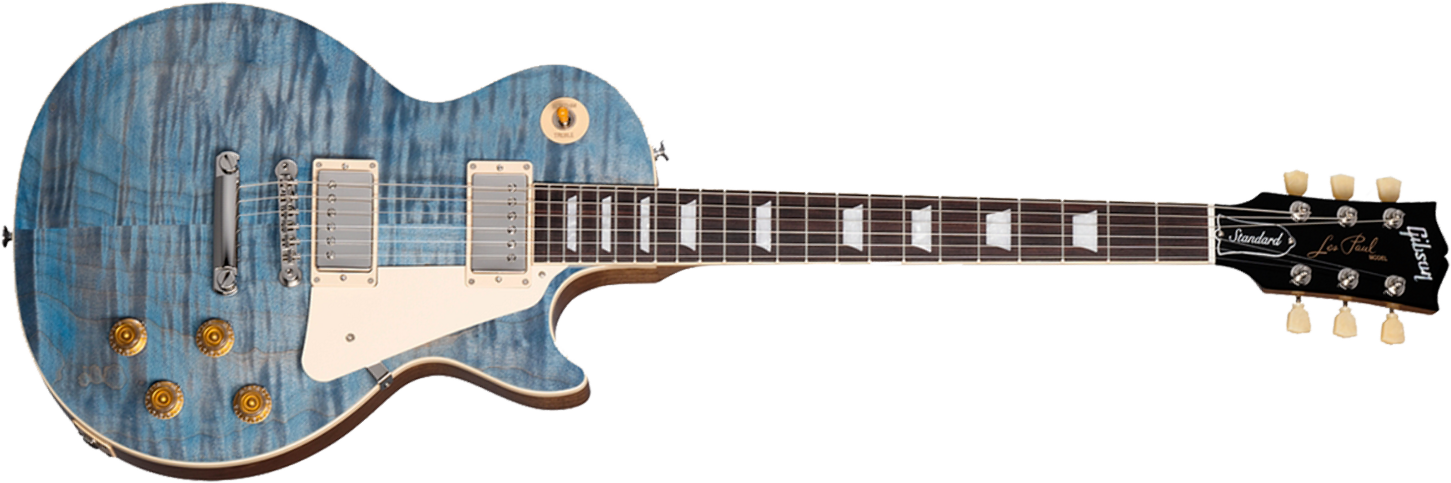 Gibson Les Paul Standard 50s Custom Color Original Usa 2h Ht Rw - Ocean Blue - Single cut electric guitar - Main picture