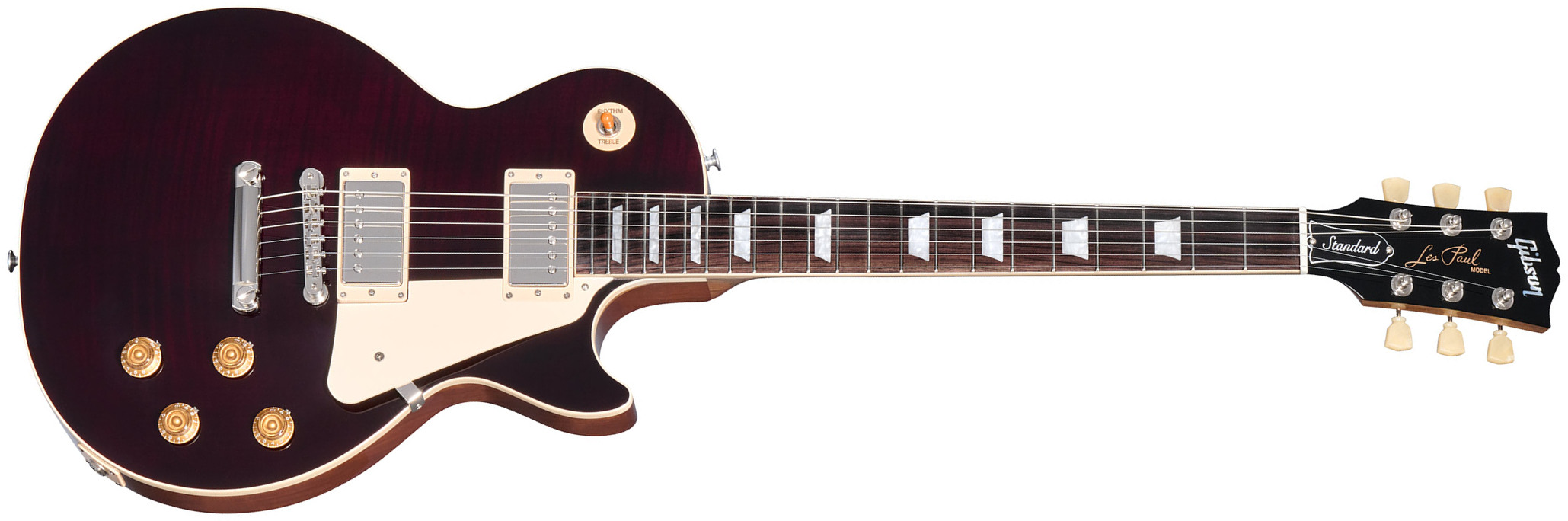 Gibson Les Paul Standard 50s Figured Custom Color 2h Ht Rw - Translucent Oxblood - Single cut electric guitar - Main picture