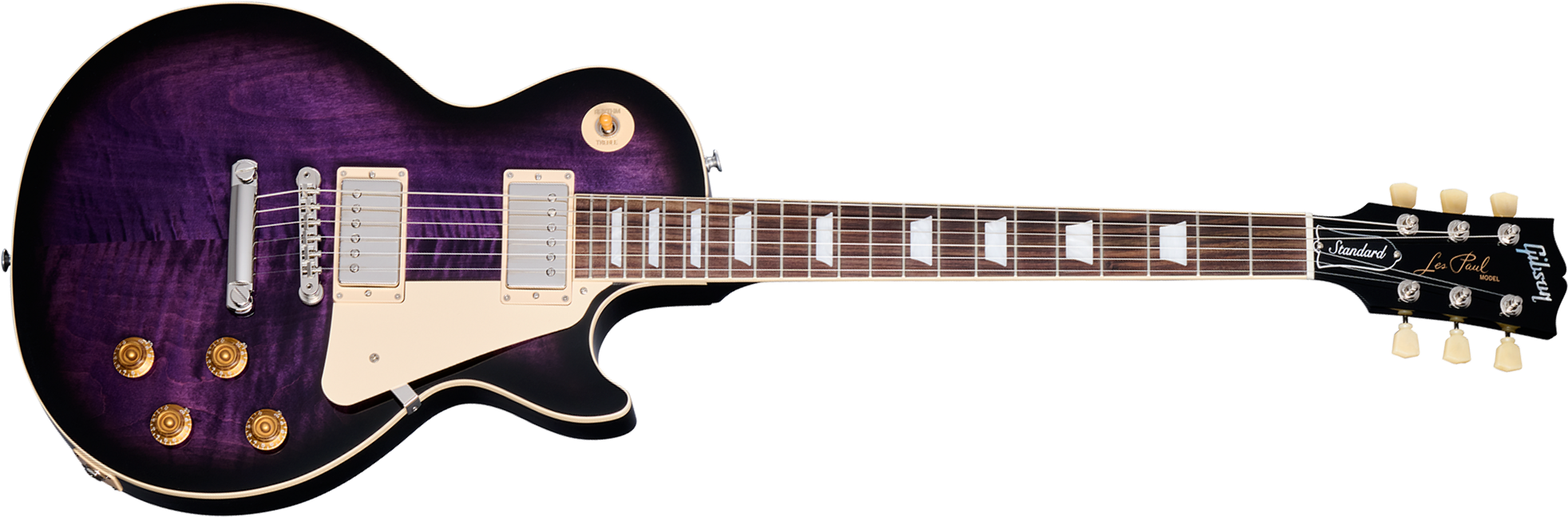 Gibson Les Paul Standard 50s Figured Top Original Usa 2h Ht Rw - Dark Purple Burst - Single cut electric guitar - Main picture