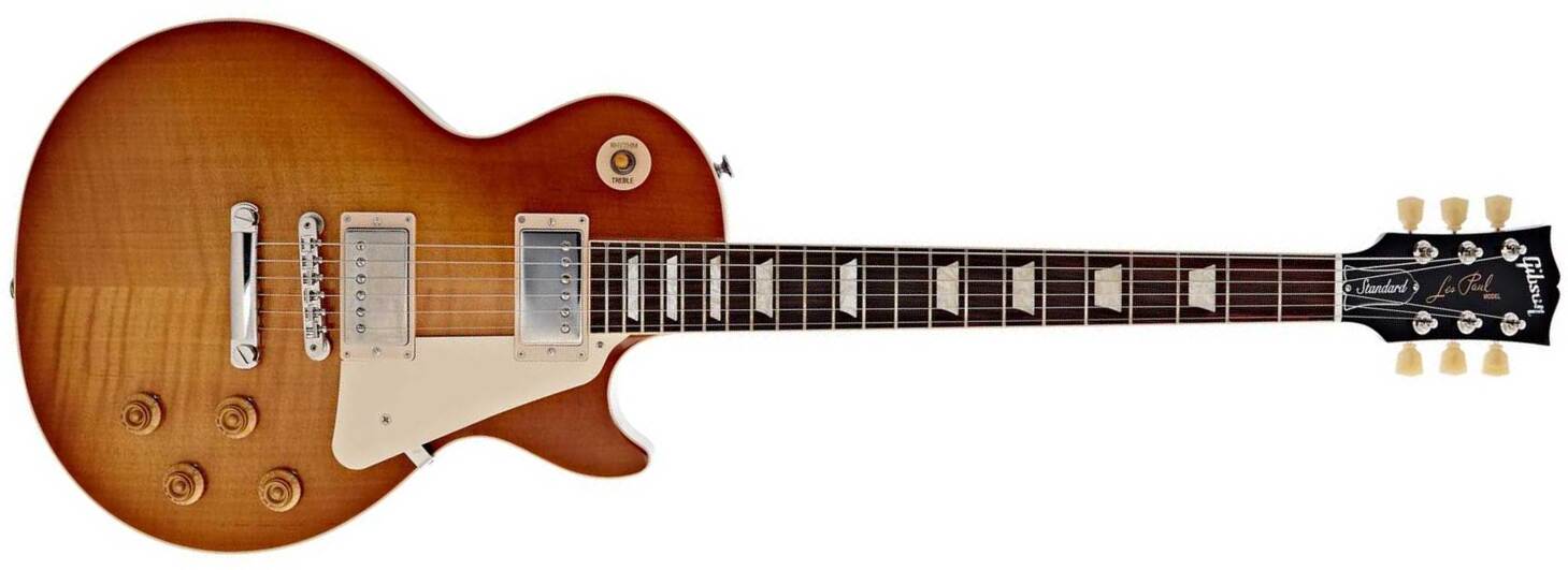 Gibson Les Paul Standard 50s Figured Top Original Usa 2h Ht Rw - Dirty Lemon Burst - Single cut electric guitar - Main picture