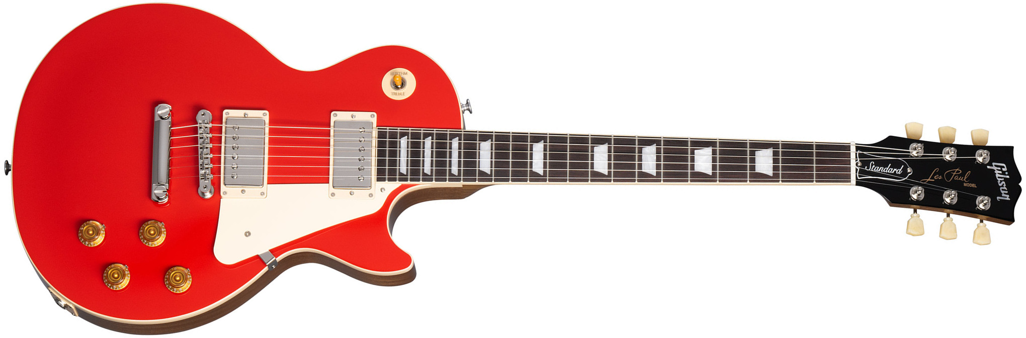 Gibson Les Paul Standard 50s Plain Top Custom Color 2h Ht Rw - Cardinal Red - Single cut electric guitar - Main picture