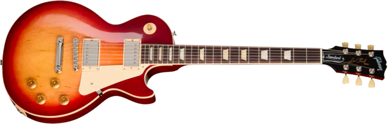 Gibson Les Paul Standard 50s Plain Top Original Usa 2h Ht Rw - Dark Cherry Sunburst - Single cut electric guitar - Main picture