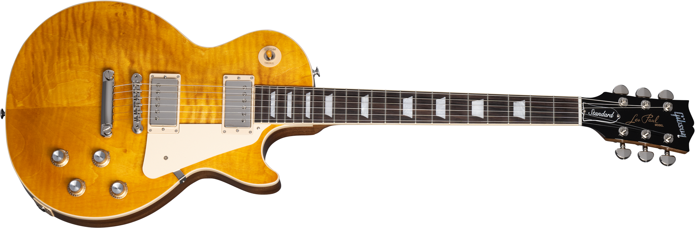 Gibson Les Paul Standard 60s Figured Original 2h Ht Rw - Honey Amber - Single cut electric guitar - Main picture
