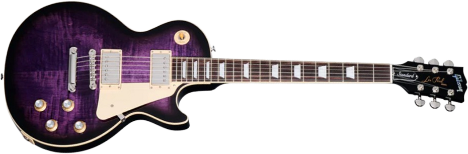 Gibson Les Paul Standard 60s Figured Original 2h Ht Rw - Dark Purple Burst - Single cut electric guitar - Main picture