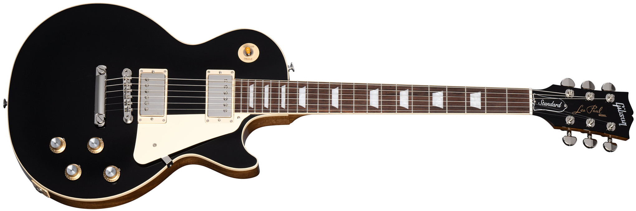 Gibson Les Paul Standard 60s Plain Top Original Custom Color 2h Ht Rw - Ebony - Single cut electric guitar - Main picture