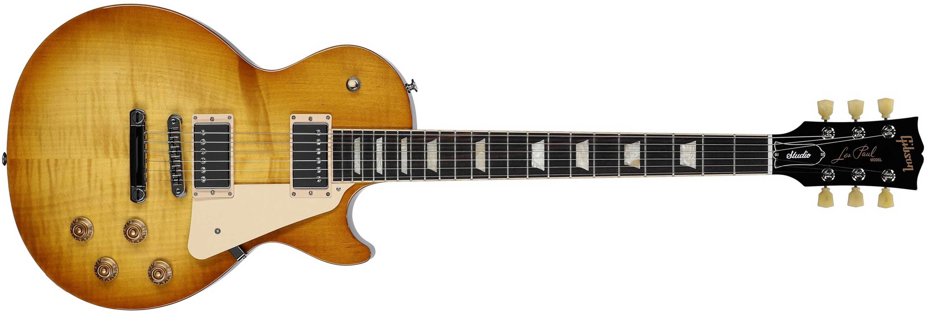 Gibson Les Paul Studio Figured Top Modern Usa 2h Ht Rw - Honey Burst - Single cut electric guitar - Main picture