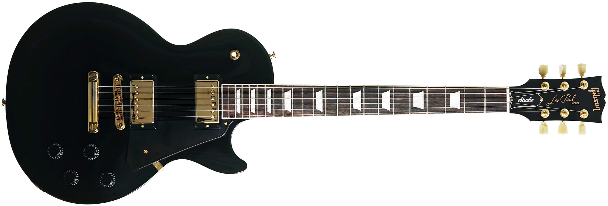 Gibson Les Paul Studio Gh Modern 2h Burstbucker Pro Ht Rw - Ebony - Single cut electric guitar - Main picture