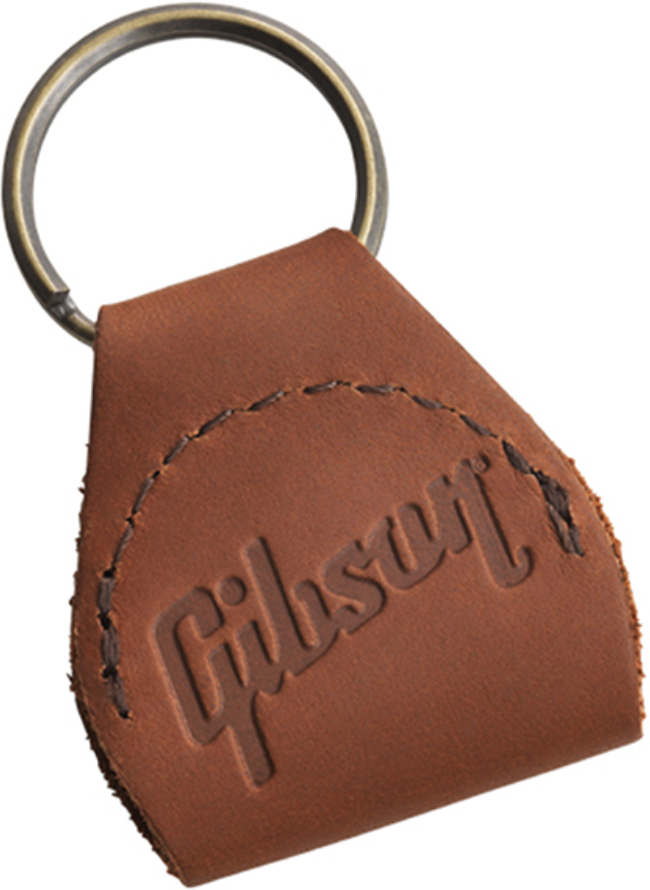 Gibson Premium Leather Pickholder Keychain Brown - Pickholder - Main picture