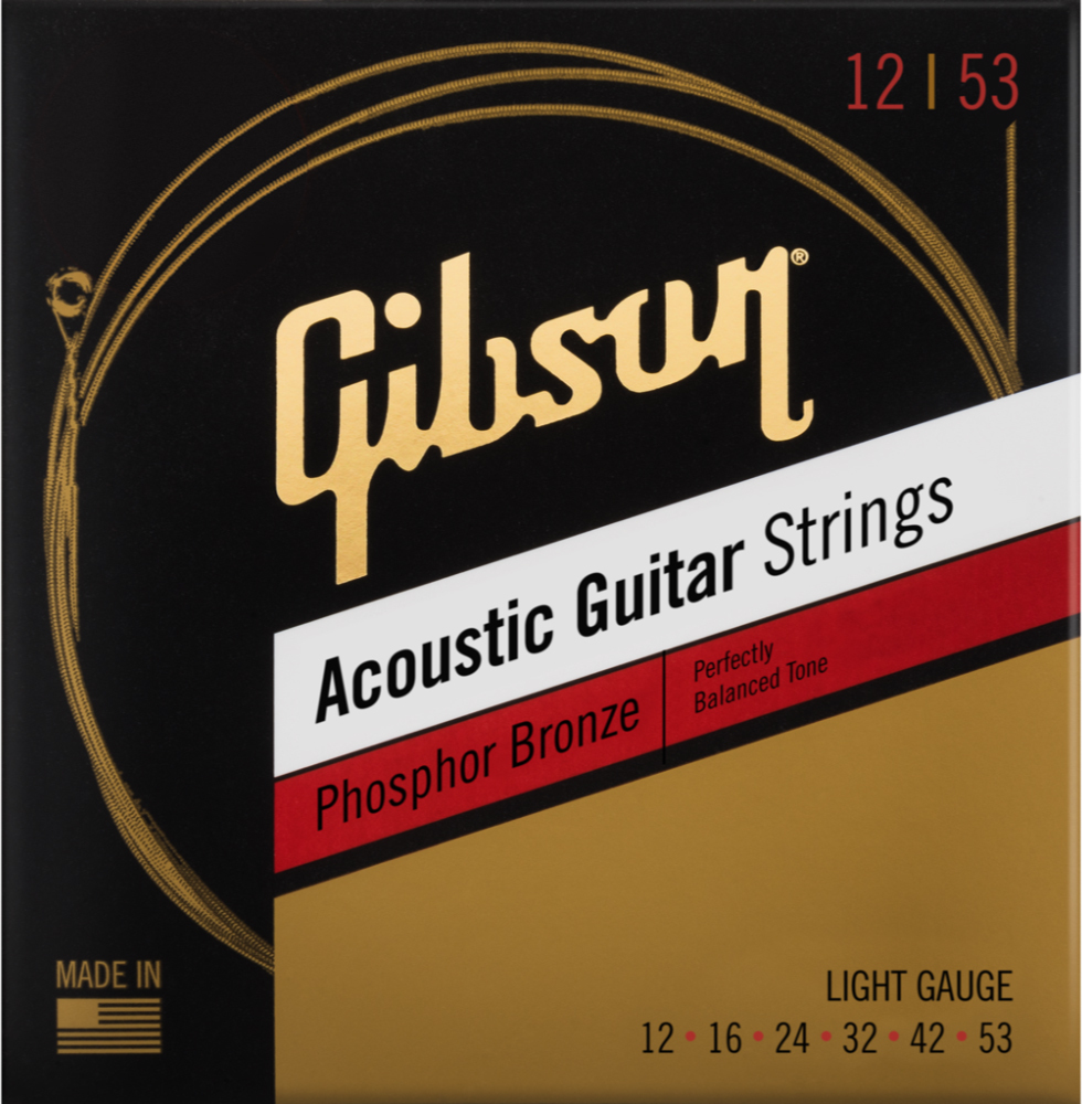 Gibson Sag-pb12 Phosphor Bronze Acoustic Guitar Light 12-53 - Acoustic guitar strings - Main picture