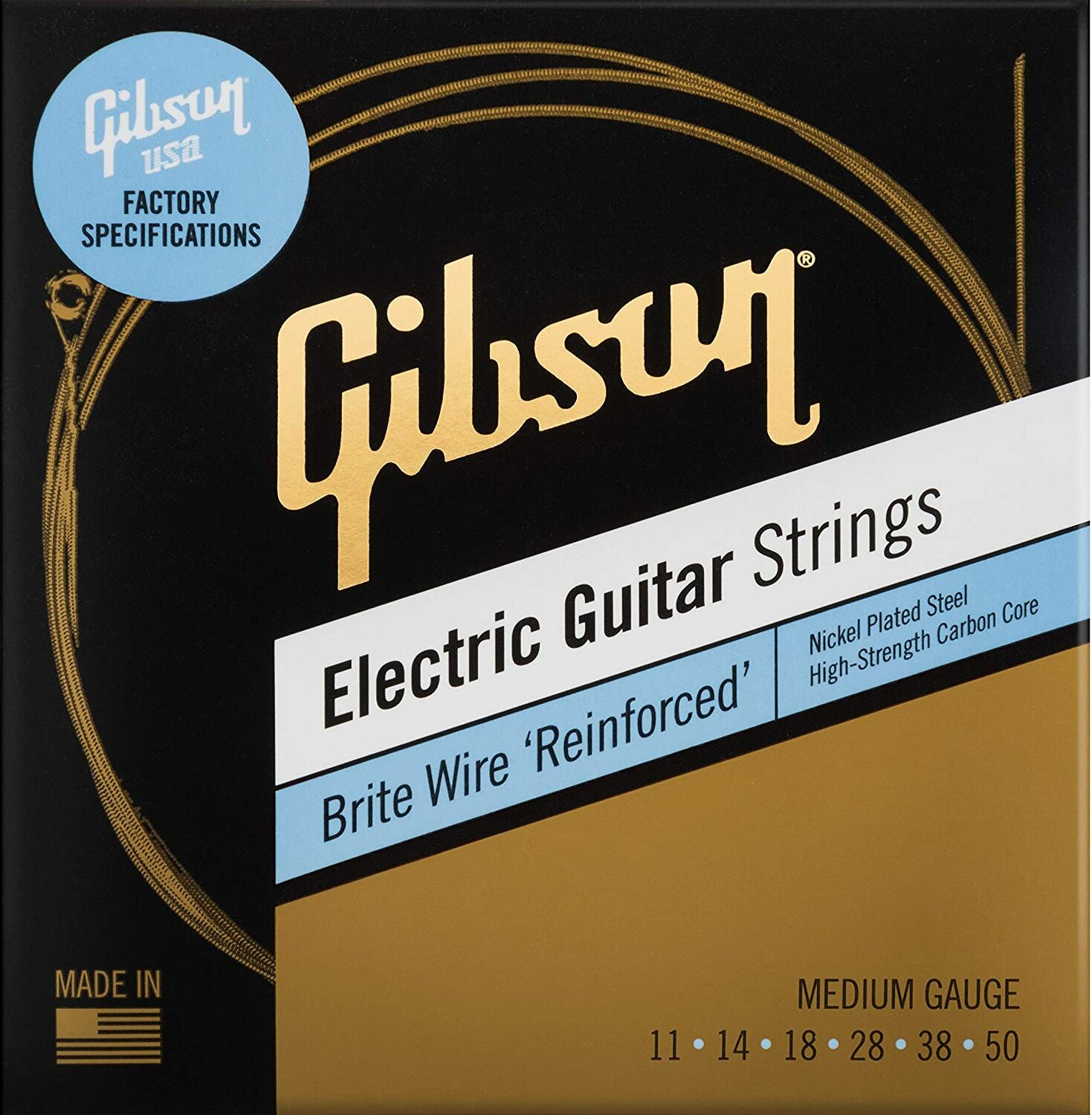 Gibson Seg-bwr10 Brite Wire Reinforced Nps Electric Guitar Light 6c 10-46 - Electric guitar strings - Main picture
