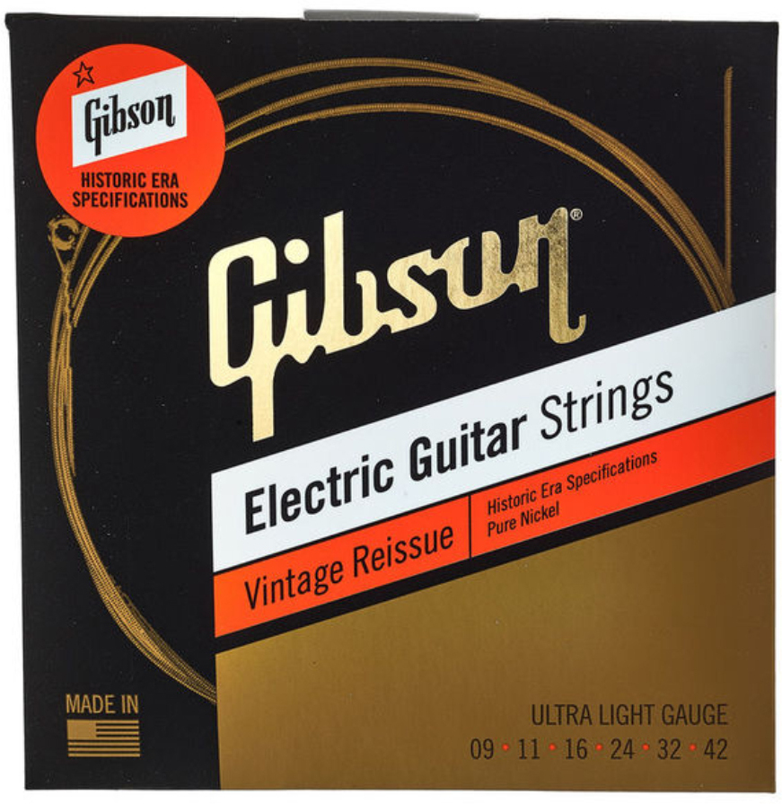 Gibson Seg-hvr9 Vintage Reissue Pure Nickel Electric Guitar 9-42 - Electric guitar strings - Main picture