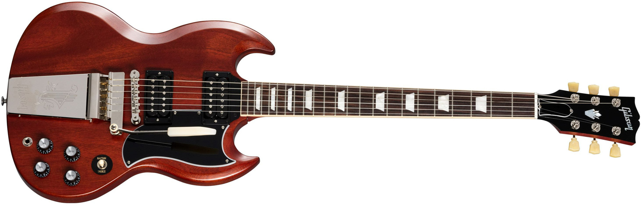 Gibson Sg Standard 1961 Faded Maestro Vibrola Original 2h Trem Rw - Vintage Cherry - Double cut electric guitar - Main picture