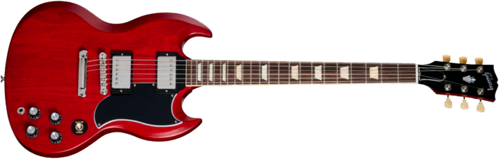 Gibson Sg Standard 1961 Faded W. 57 Classic Underwound Original 2h Ht Rw - Vintage Cherry Satin - Double cut electric guitar - Main picture