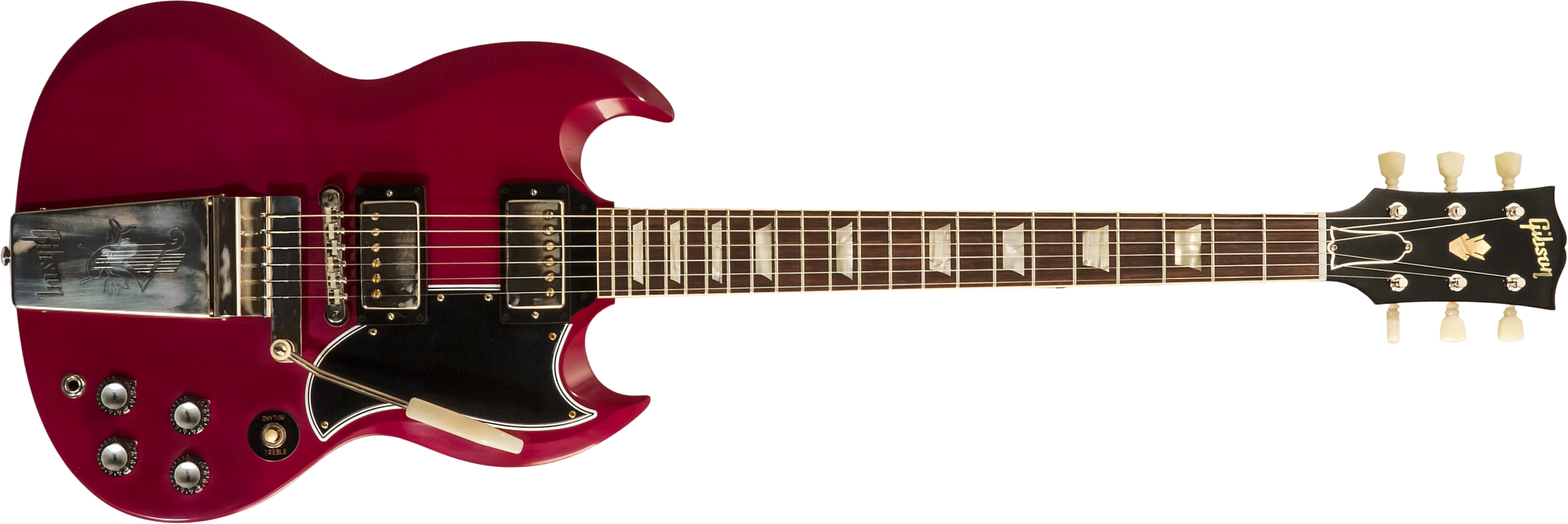 Gibson Sg Standard 1964 Maestro Vibrola 2h Trem Rw #502124 - Vos Metallic Plum - Double cut electric guitar - Main picture