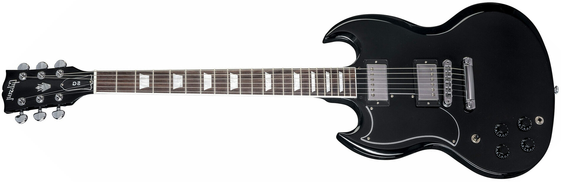 Gibson Sg Standard 2018 Lh Gaucher - Ebony - Stock-b - Left-handed electric guitar - Main picture