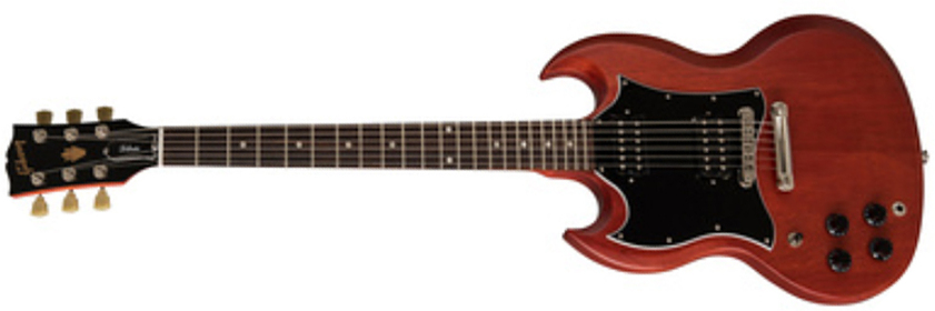Gibson Sg Tribute Lh Modern Gaucher 2h Ht Rw - Vintage Cherry Satin - Left-handed electric guitar - Main picture
