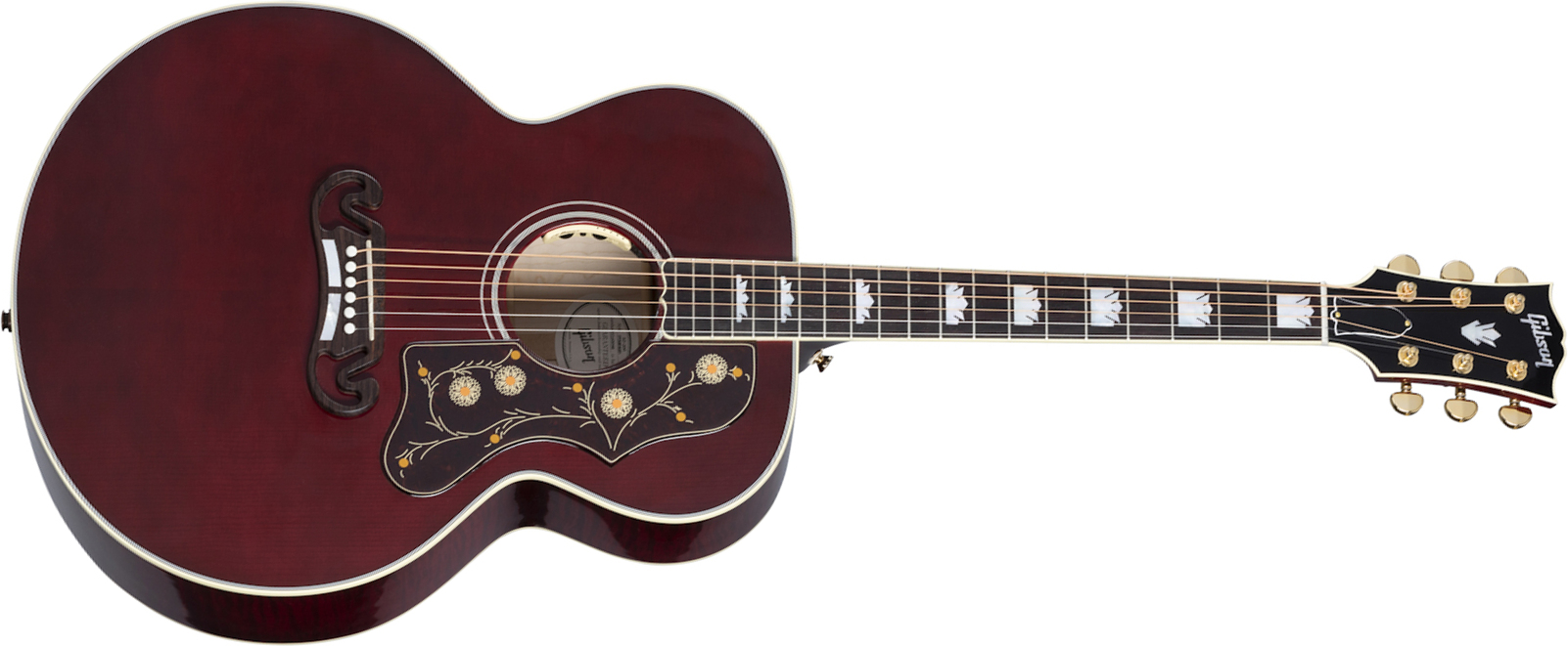 Gibson Sj-200 Standard Modern 2021 Super Jumbo Epicea Erable Rw - Wine Red - Electro acoustic guitar - Main picture