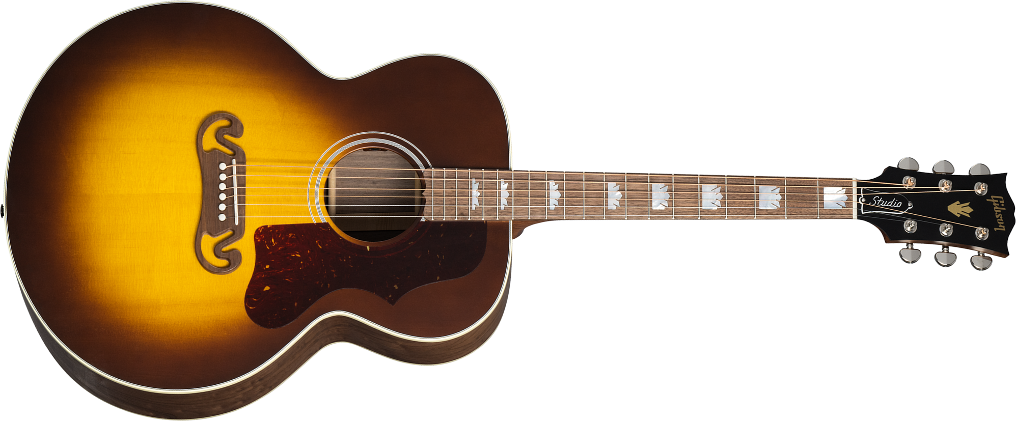 Gibson Sj-200 Studio Walnut Modern 2024 Jumbo Epicea Noyer Noy - Satin Walnut Burst - Folk guitar - Main picture