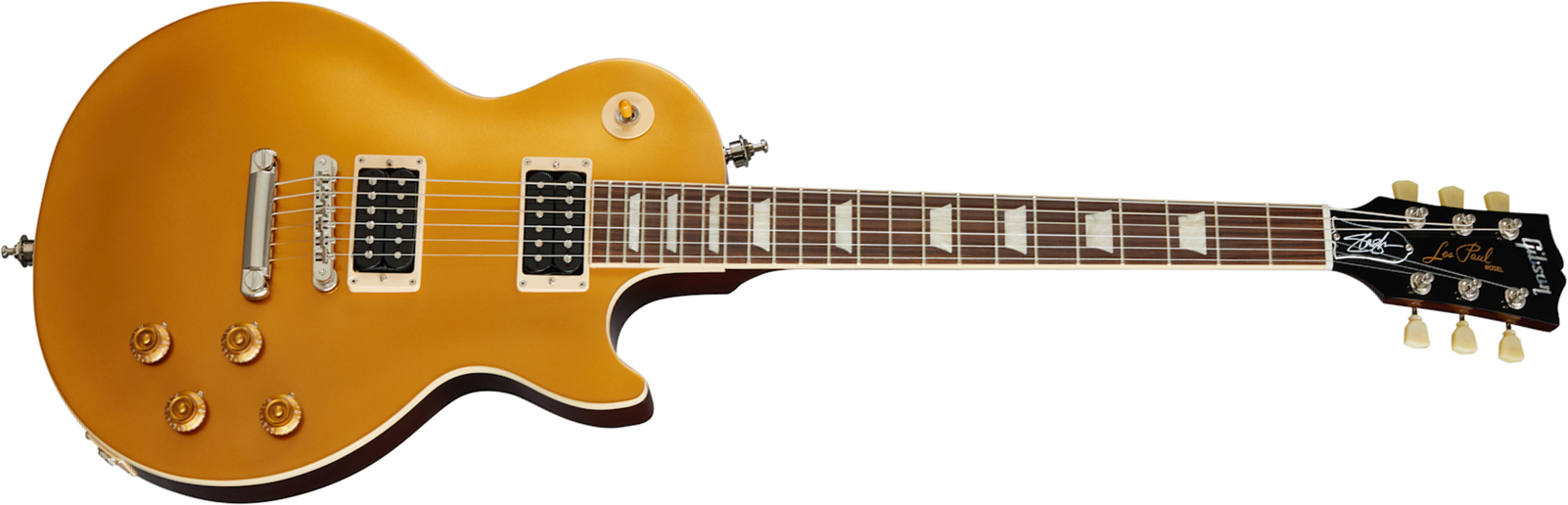 Gibson Slash Les Paul Standard Goldtop Victoria Signature 2h Ht Rw - Gold - Single cut electric guitar - Main picture