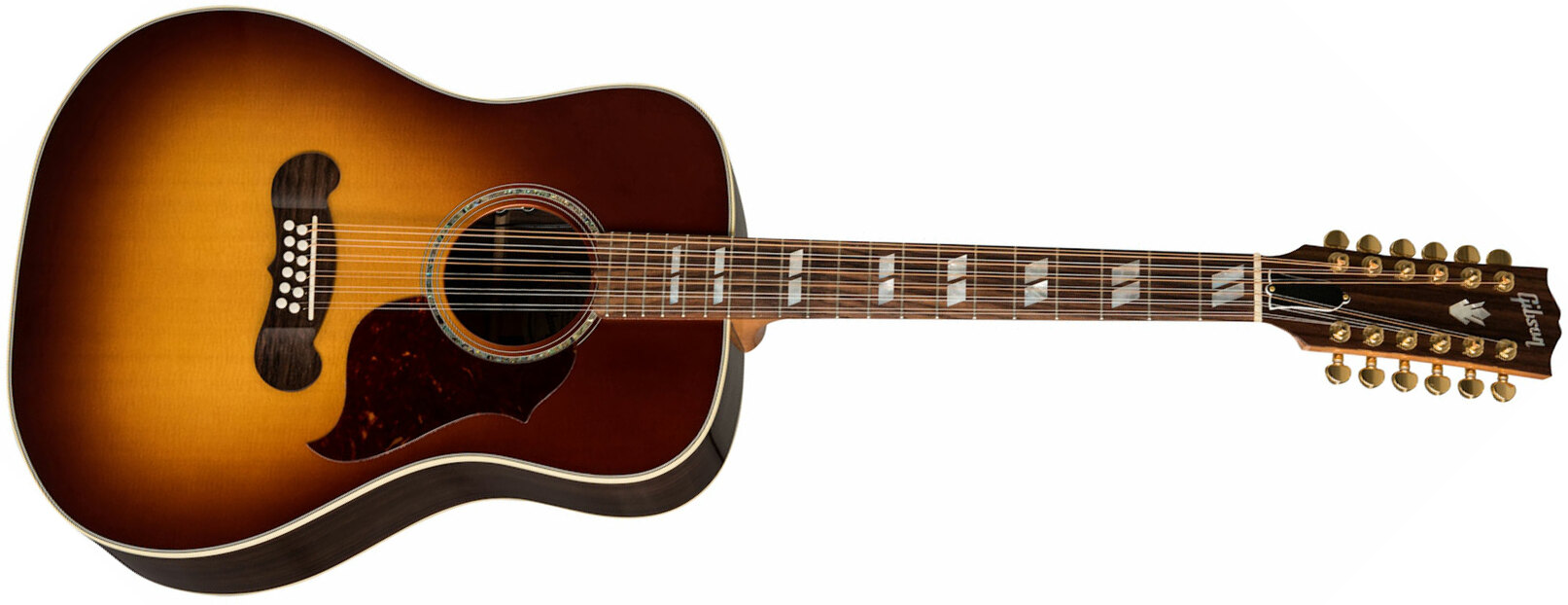 Gibson Songwriter 12-string 2019 Dreadnought 12c Epicea Palissandre Rw - Rosewood Burst - Electro acoustic guitar - Main picture