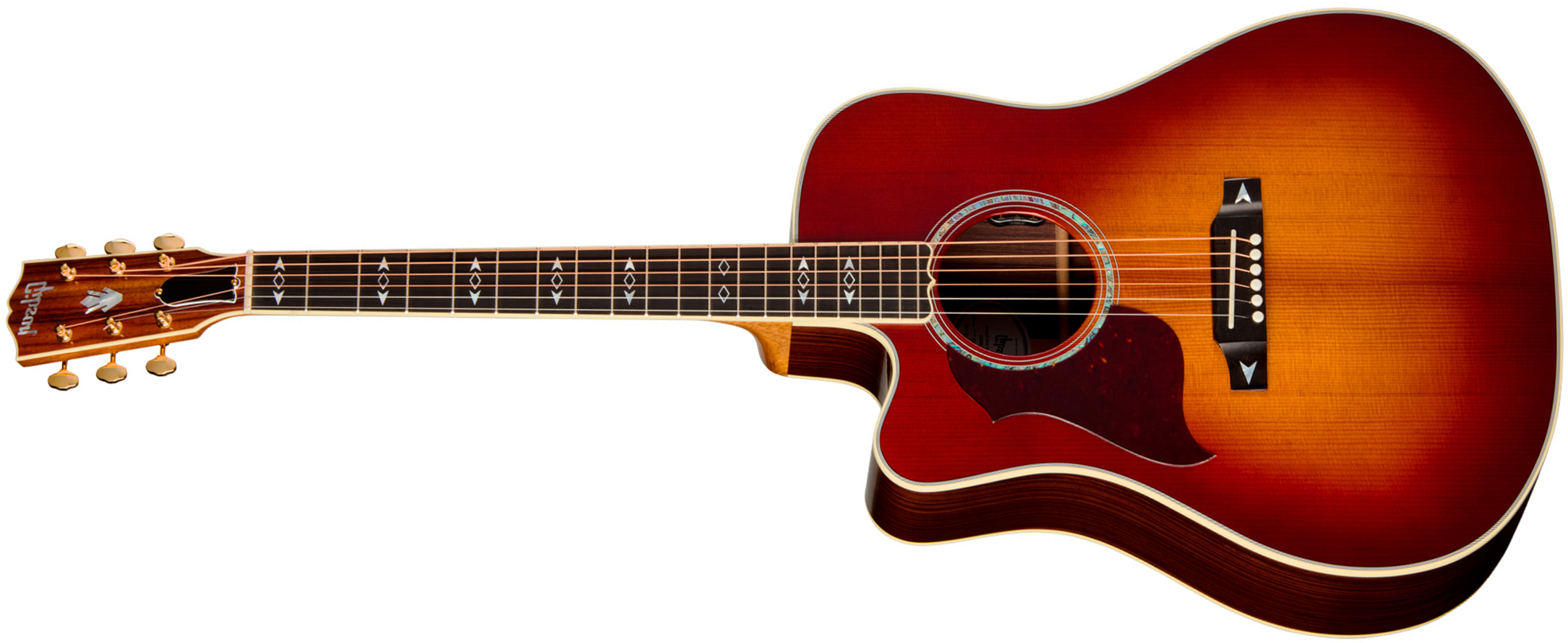 Gibson Songwriter Recording Artist Lh (baggs Hifi Dna) Dreadnought Cw Gaucher Epicea Palissandre Eb - Rosewood Burst - Folk guitar - Main picture
