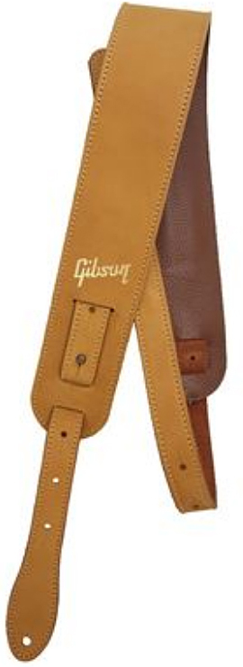 Gibson The Nubuck Guitar Strap Cuir 2.5inc Tan - Guitar strap - Main picture