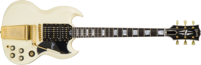 Gibson Custom Shop 1963 Les Paul SG Custom Reissue W/ Maestro Vibrola - Vos classic white