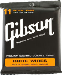 Electric guitar strings Gibson Electric (6) Brite Wires SEG-700ML 11-50 - Set of strings