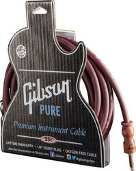 Cable Gibson Pure Premium Instrument Cable 25ft / 7.62m - Cherry