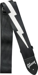 Guitar strap Gibson Lightinig Bolt Style Safety 2 Jet Black