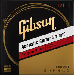 Acoustic guitar strings Gibson SAG-PB12 Acoustic Guitar 6-String Set Phosphor Bronze 12-53