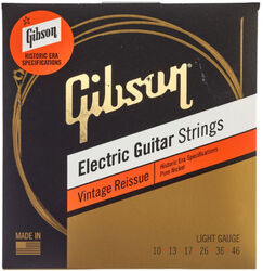 Electric guitar strings Gibson SEG-HVR10 Electric Guitar 6-String Set Vintage Reissue Pure Nickel 0-46