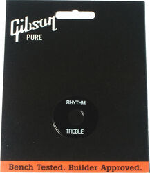 Switch plate Gibson Switch Washer - Black w/ White Imprint