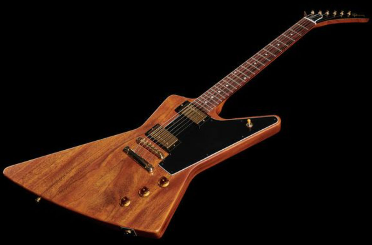 Gibson Custom Shop 1958 Explorer Mahogany Reissue 2h Ht Rw - Vos Walnut - Retro rock electric guitar - Variation 1