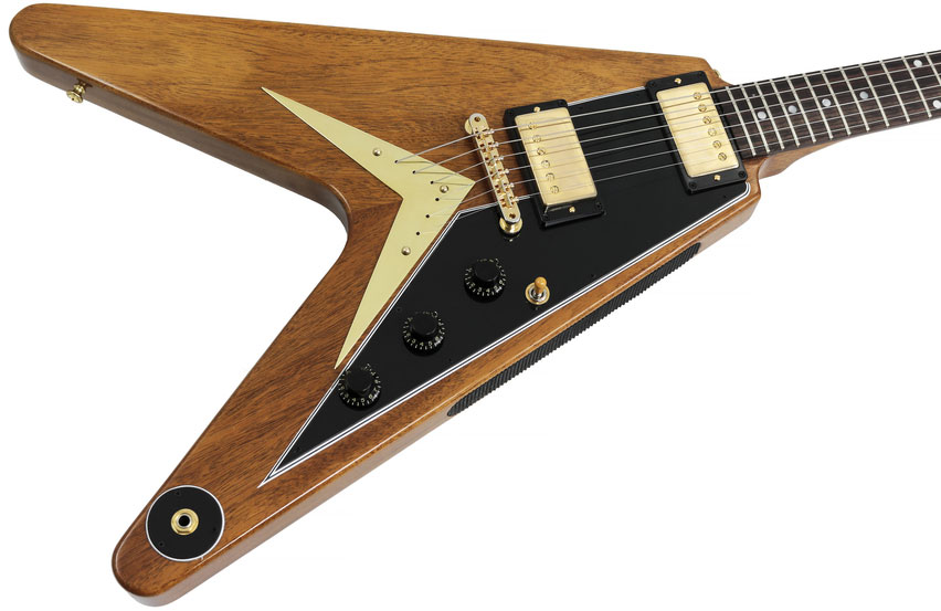 Gibson Custom Shop 1958 Flying V Reissue 2h Ht Rw - Vos Walnut - Retro rock electric guitar - Variation 2