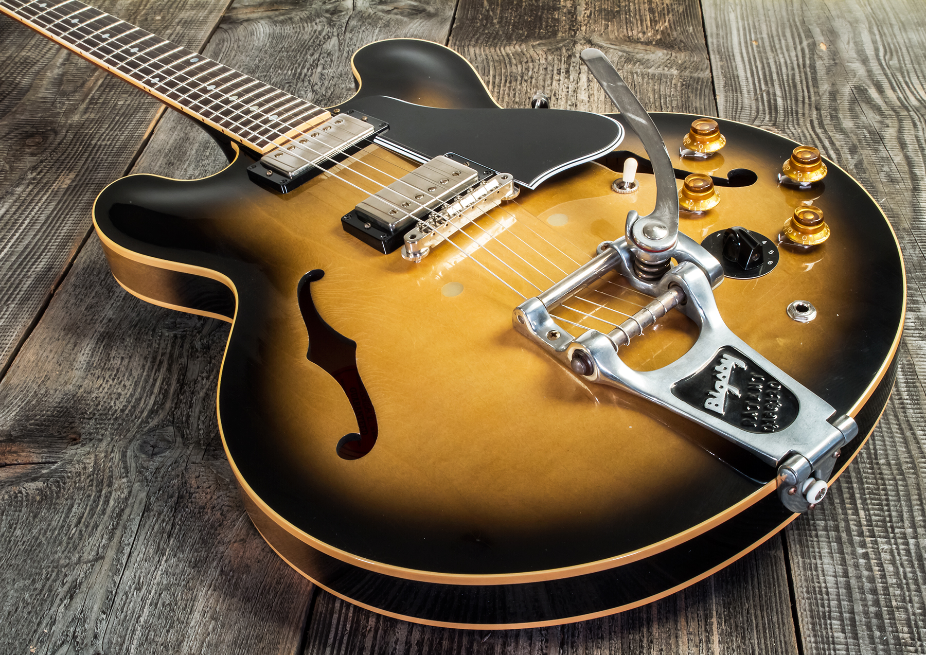 Gibson Custom Shop Bb King Es-335 Live At The Regal 2h Trem Bigsby Rw #bbregal90 - Murphy Lab Aged Argentine Grey - Signature electric guitar - Variat