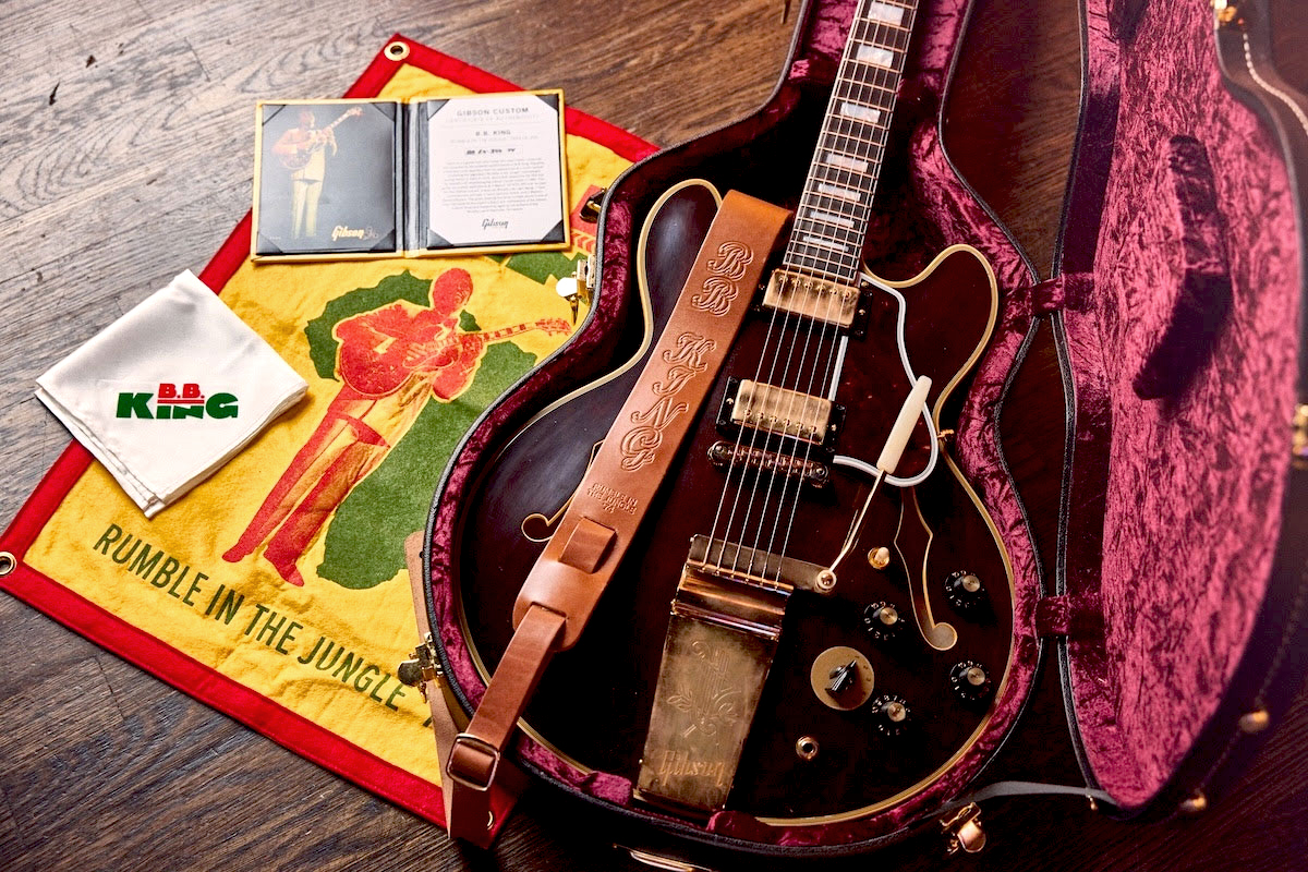 Gibson Custom Shop Bb King Es355 1974 Rumble In The Jungle 2h Trem Eb #bbes33523 - Murphy Lab Light Aged Walnut - Semi-hollow electric guitar - Variat