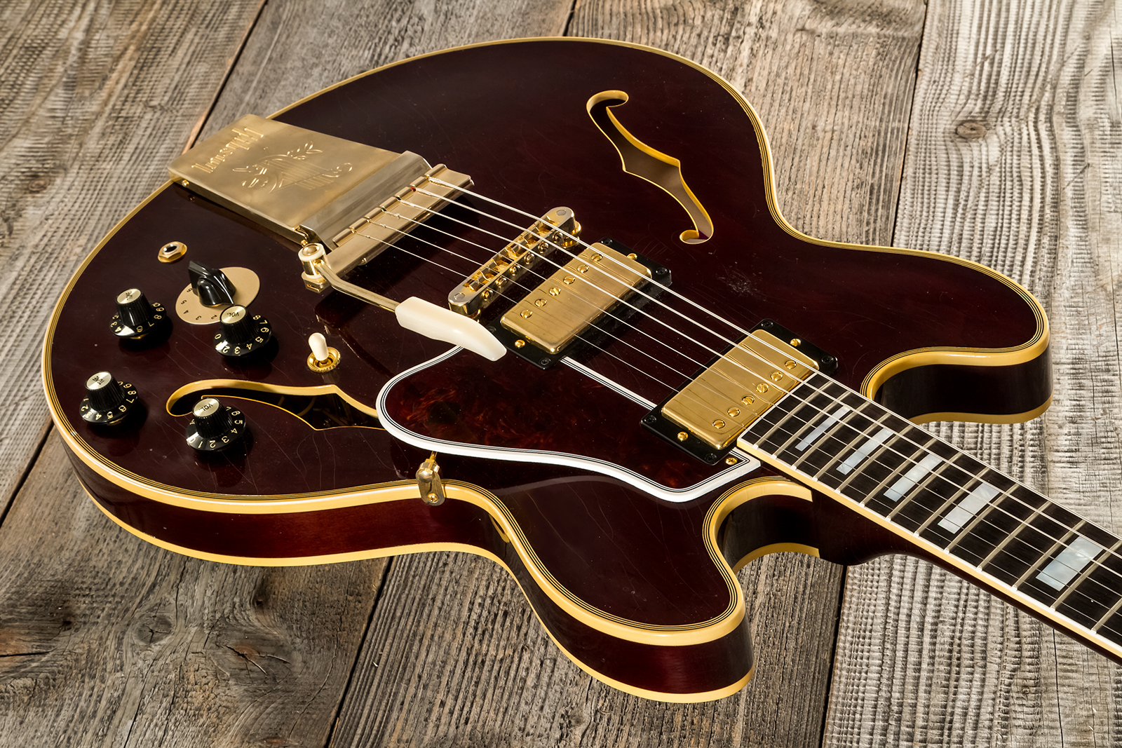 Gibson Custom Shop Bb King Es355 1974 Rumble In The Jungle 2h Trem Eb #bbes33523 - Murphy Lab Light Aged Walnut - Semi-hollow electric guitar - Variat