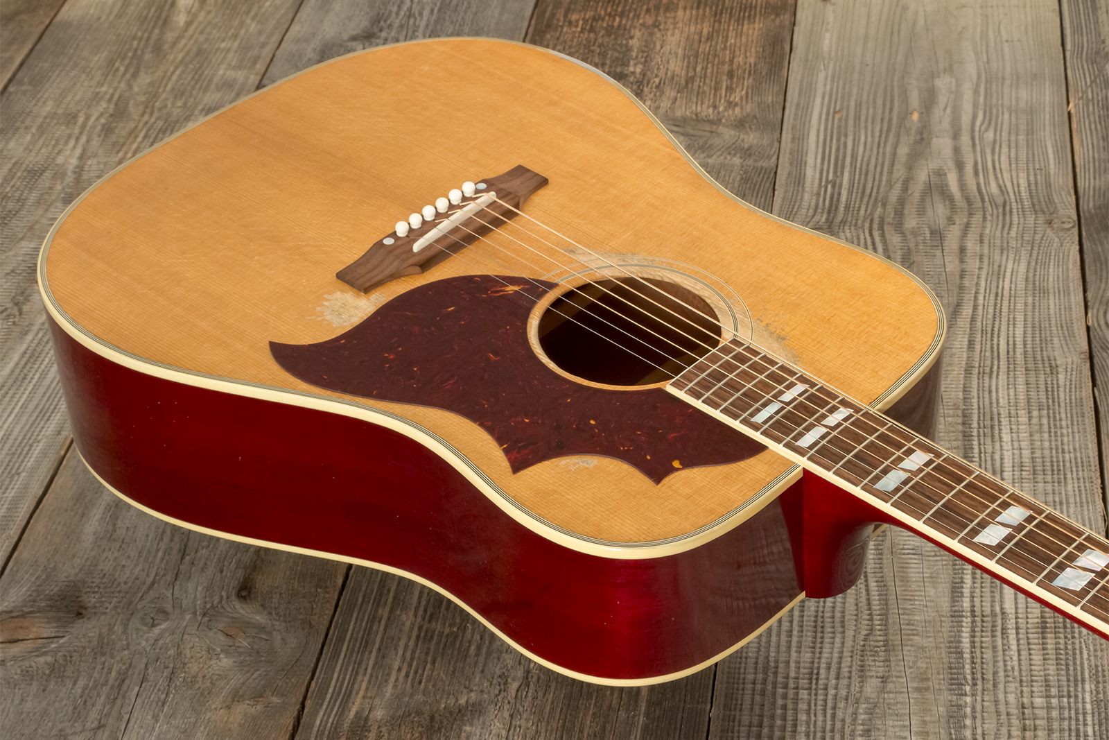 Gibson Custom Shop Country Western 1963 Dreadnought Epicea Acajou Rw - Murphy Lab Heavy Aged Smoked Natural - Folk guitar - Variation 6