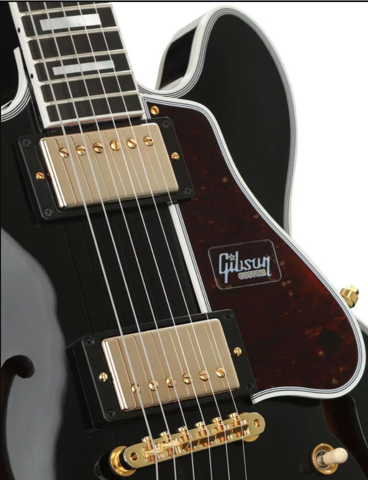 Gibson Custom Shop Cs-356 2h Ht Eb - Ebony - Semi-hollow electric guitar - Variation 1