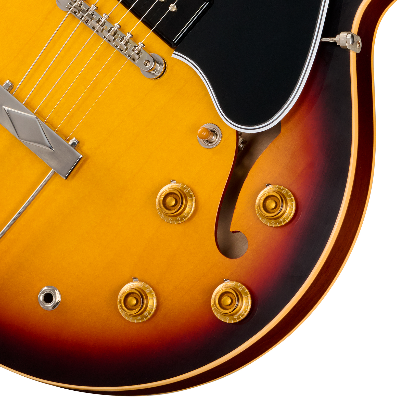 Gibson Custom Shop Es330 1959 Reissue Historic 2s P90 Ht Rw - Vintage Burst (vos Hardware) - Semi-hollow electric guitar - Variation 3