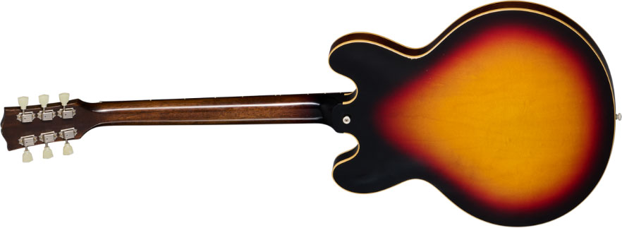 Gibson Custom Shop Es335 1958 Reissue Ltd 2h Ht Rw - Murphy Lab Light Aged Tri-burst - Semi-hollow electric guitar - Variation 2